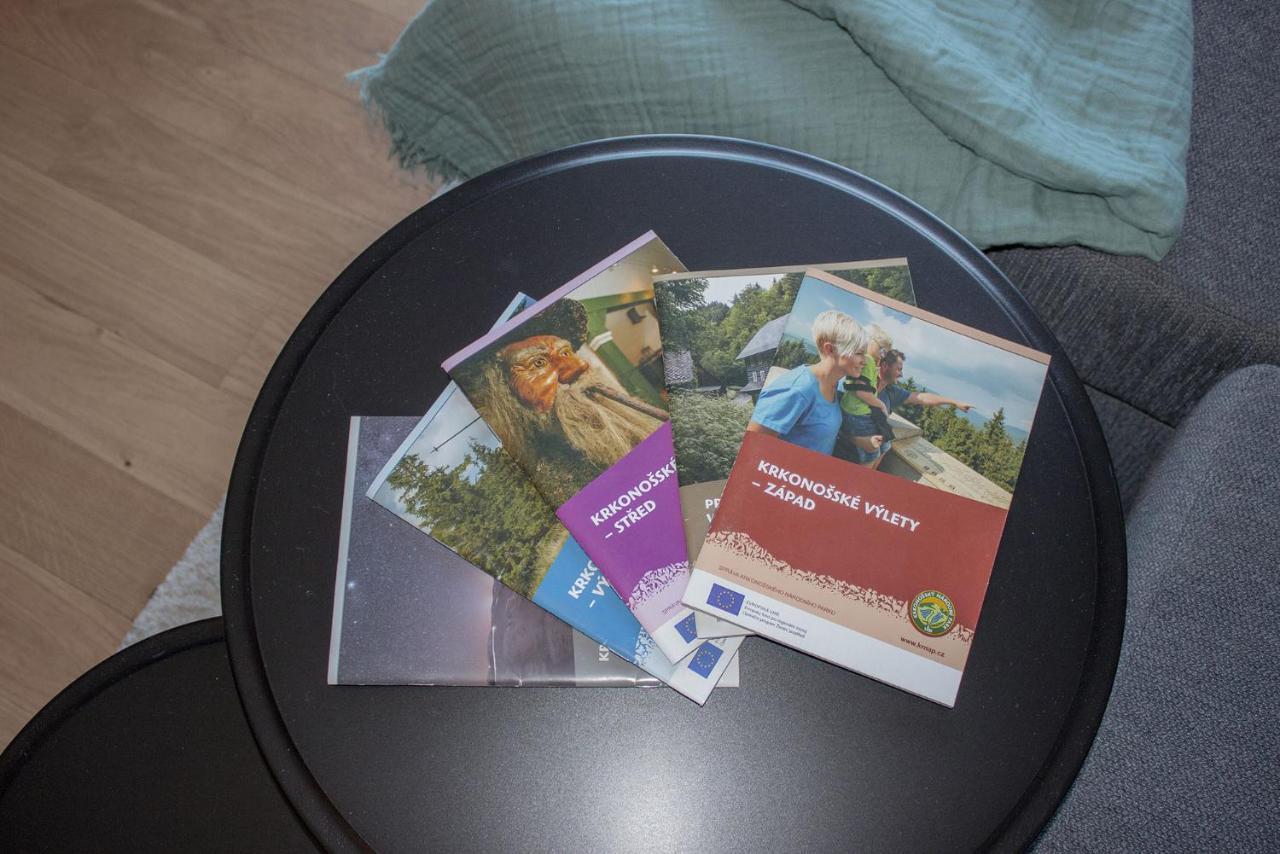 Enjoyharrachov - Atraktivni Klidny Klimatizovany Apartman 20 V Centru Harrachova S Parkovanim, Wifi-Wlan, Sat, Herni Konzoli, Ipad, Netflix Zdarma, Moznosti Dobijeni Auta, Vyhledem Do Zahrady A Na Romanticky Kostelik Bagian luar foto