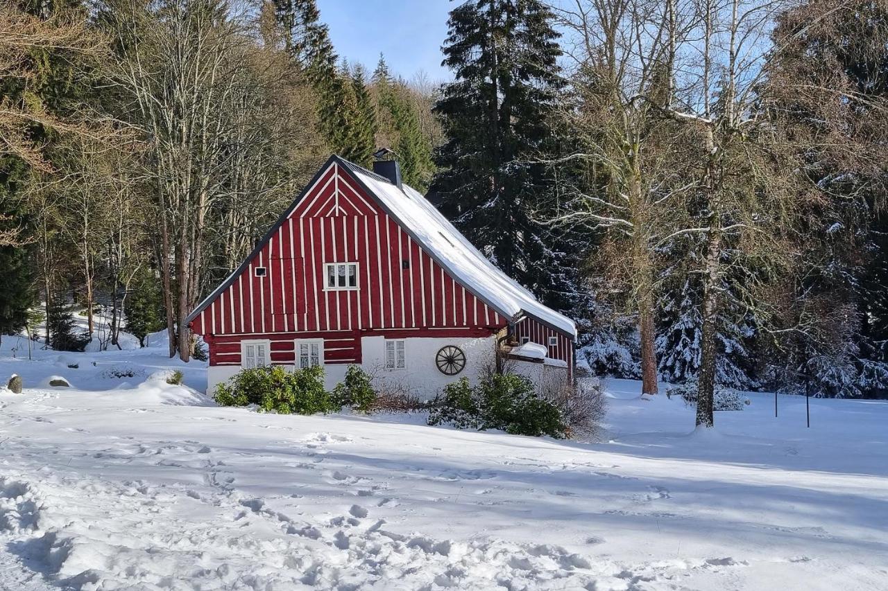Enjoyharrachov - Atraktivni Klidny Klimatizovany Apartman 20 V Centru Harrachova S Parkovanim, Wifi-Wlan, Sat, Herni Konzoli, Ipad, Netflix Zdarma, Moznosti Dobijeni Auta, Vyhledem Do Zahrady A Na Romanticky Kostelik Bagian luar foto